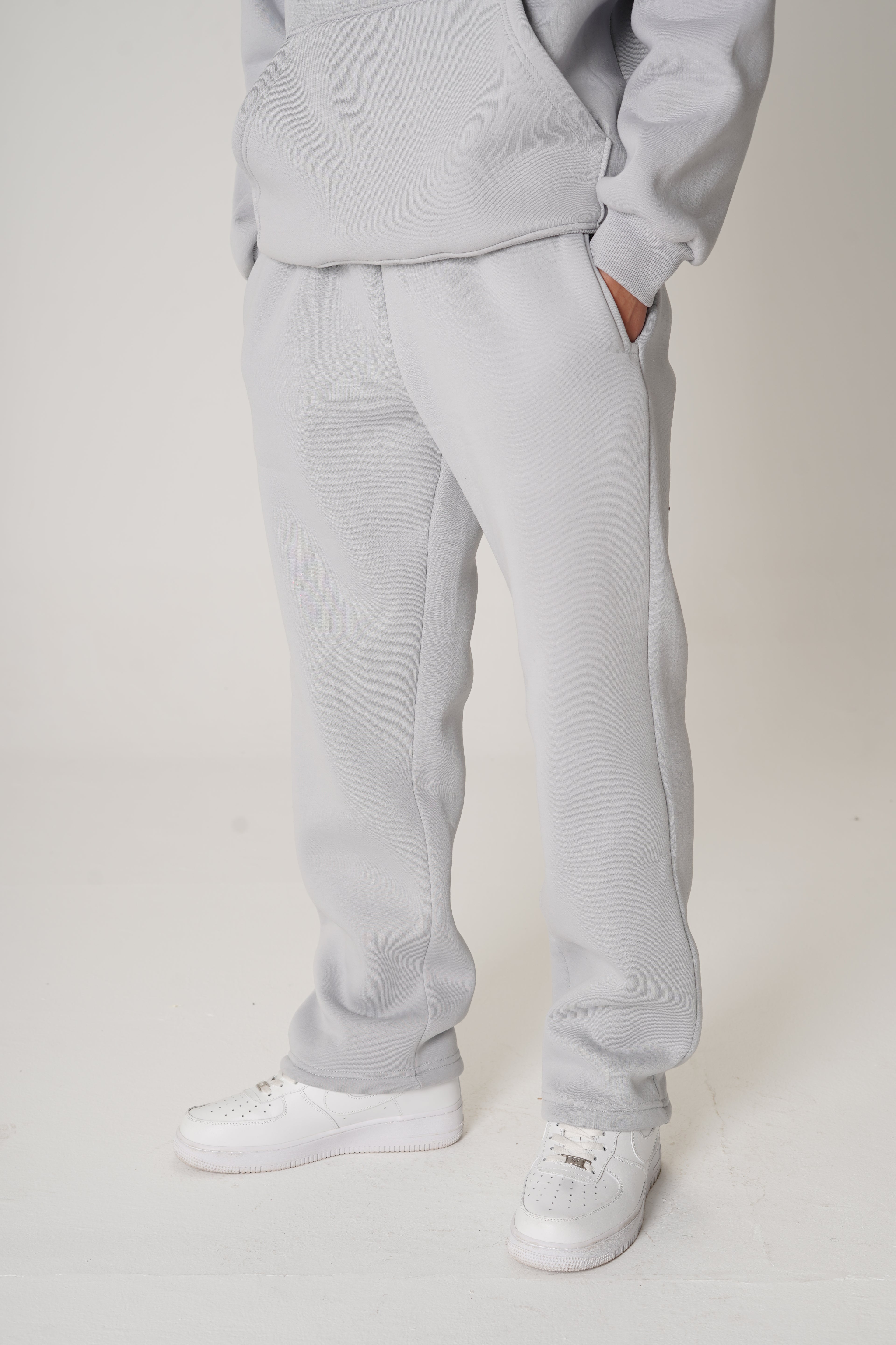 Gray Straight Sweatpants