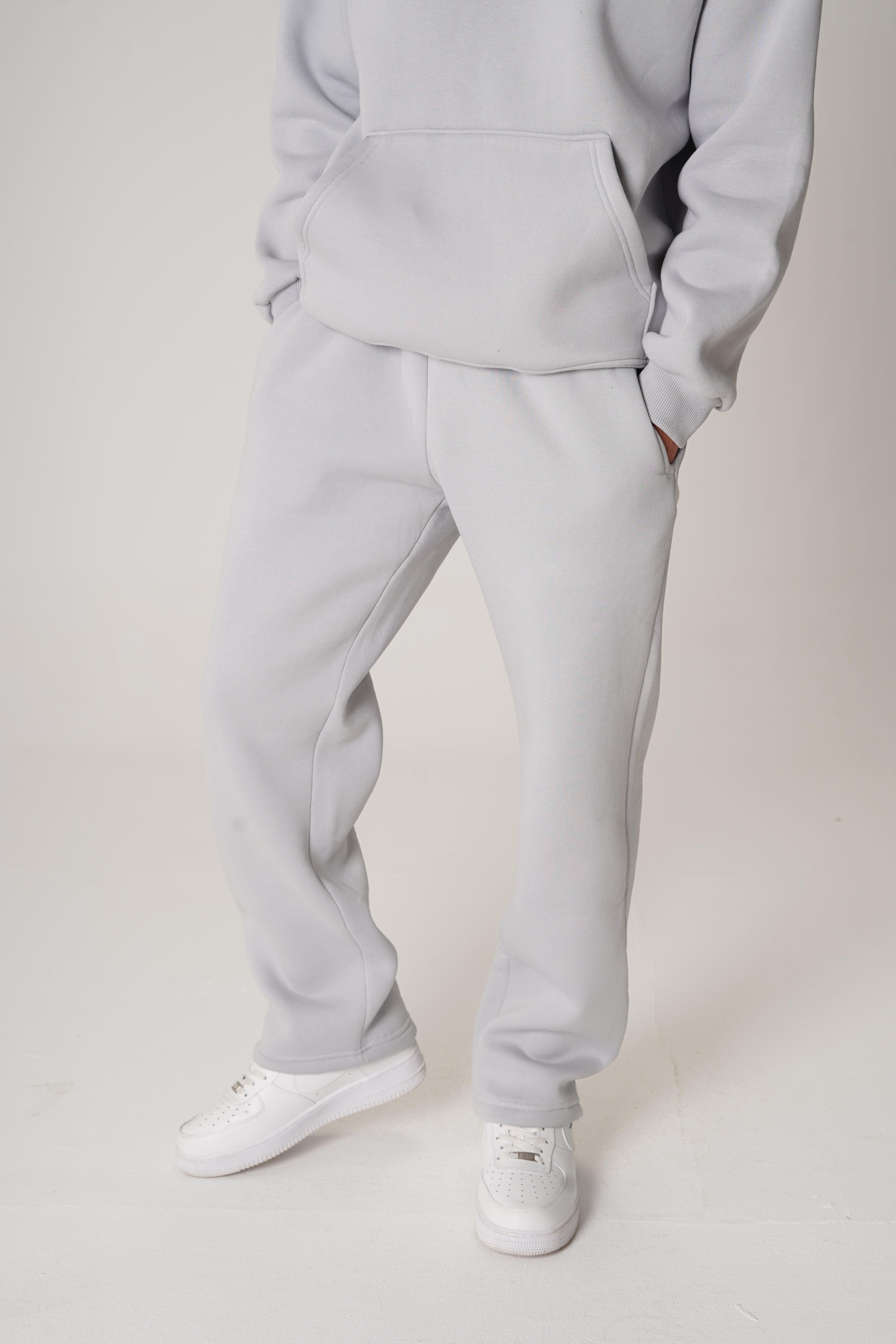Gray Straight Sweatpants