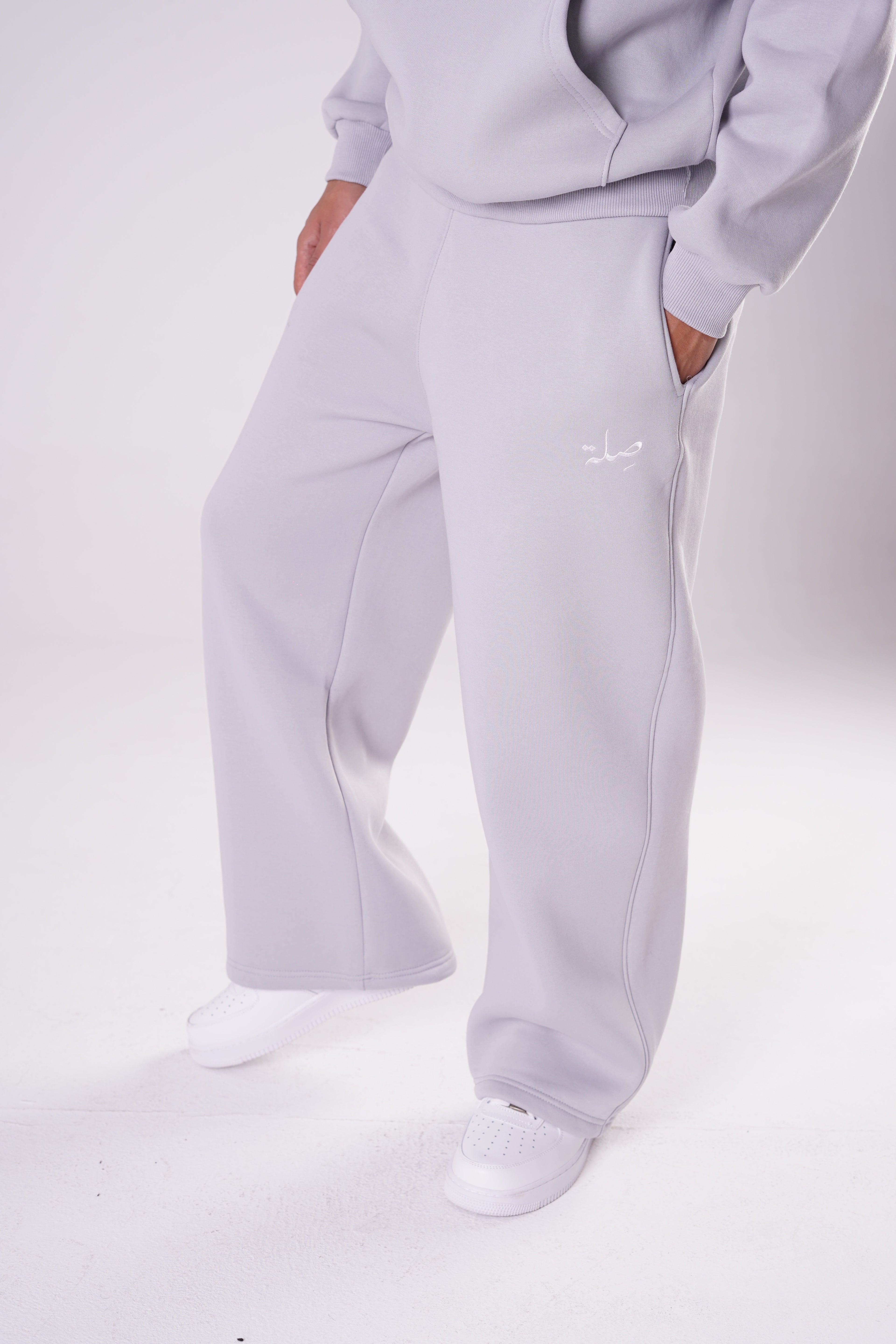 Gray Straight Sweatpants